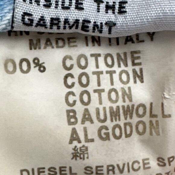 VTG Y2K Diesel Low Rise Flare Jeans Selvedge Hem Only The Brave Italian SZ 27 - Picture 11 of 12